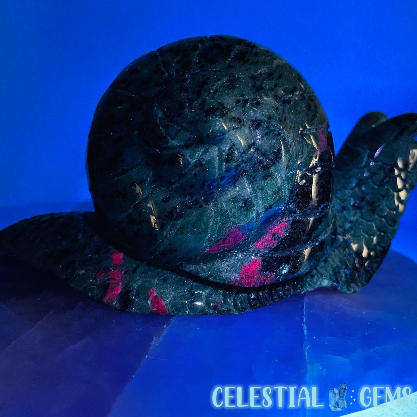 Ruby in Zoisite Snail Large Carving