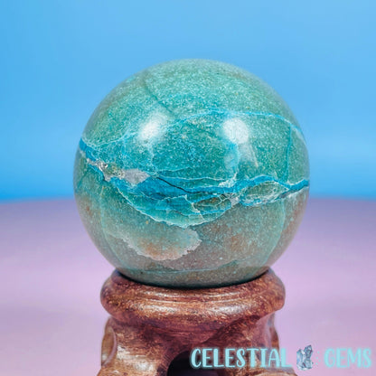 Chrysocolla + Shattuckite Medium Sphere