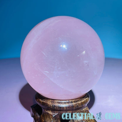 Rose Quartz Medium Sphere (Star Flash in Video!)