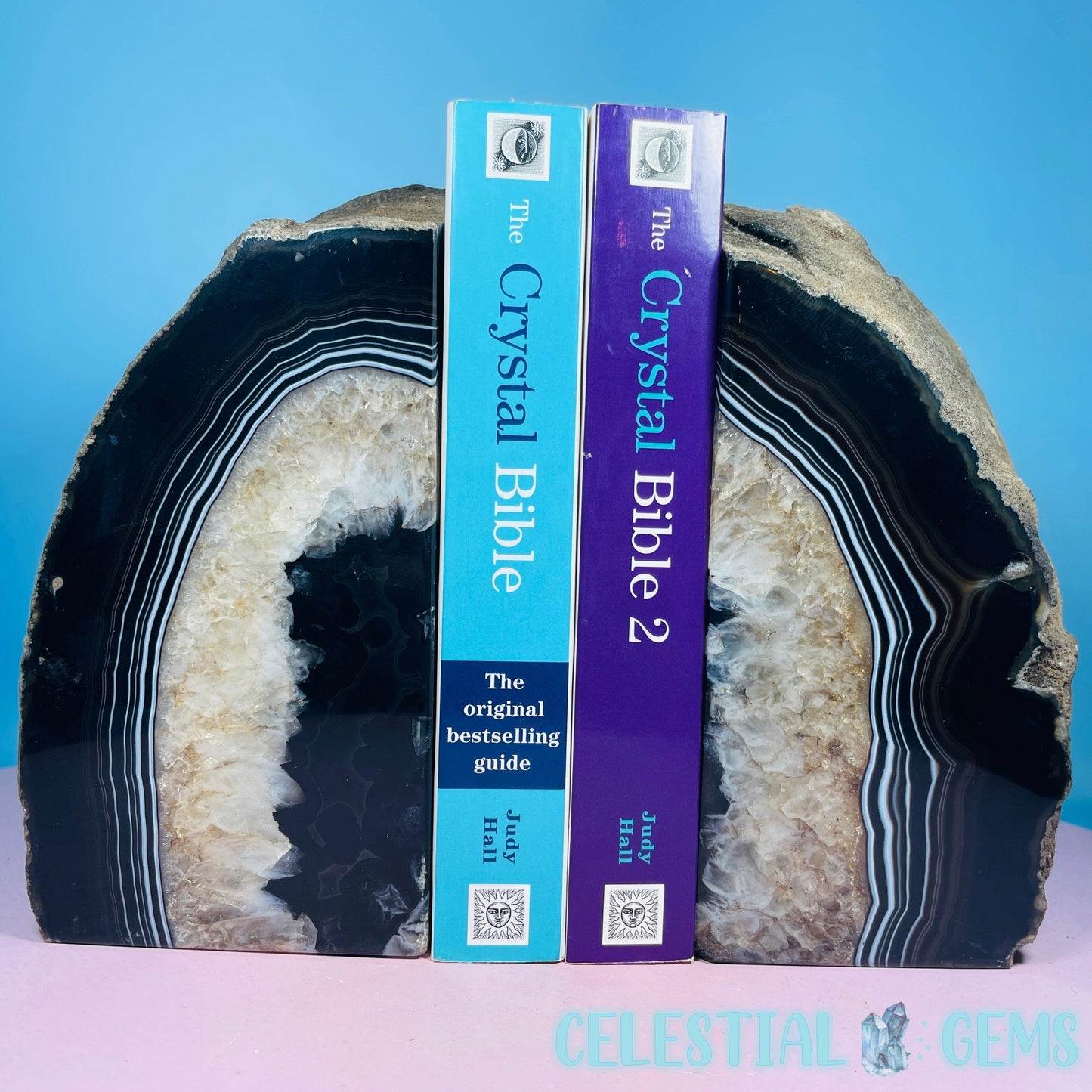 Black Agate Extra Large Pair of Bookends