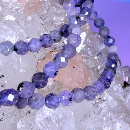 Rare Tanzanite Faceted 4mm Bracelet