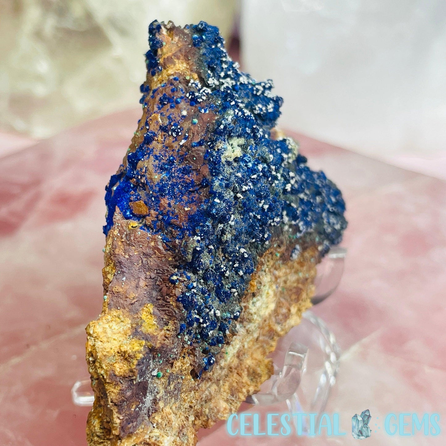 Druzy Azurite + Dolomite Small Specimen D