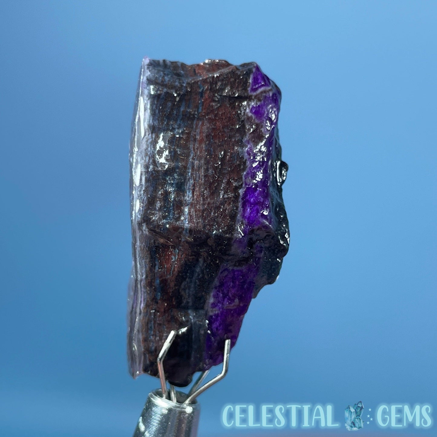 Rare Sugilite Raw Small Crystal in Specimen Box