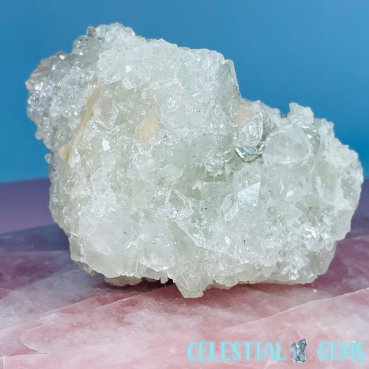 A Grade Diamond Apophyllite + Peach Stilbite Medium Cluster