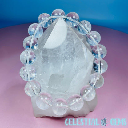 Rare Dumortierite in Quartz 'Blue Needle' 12mm Bracelet