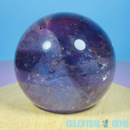 High Grade 'Trapiche' Phantom Amethyst Medium Sphere (Video)