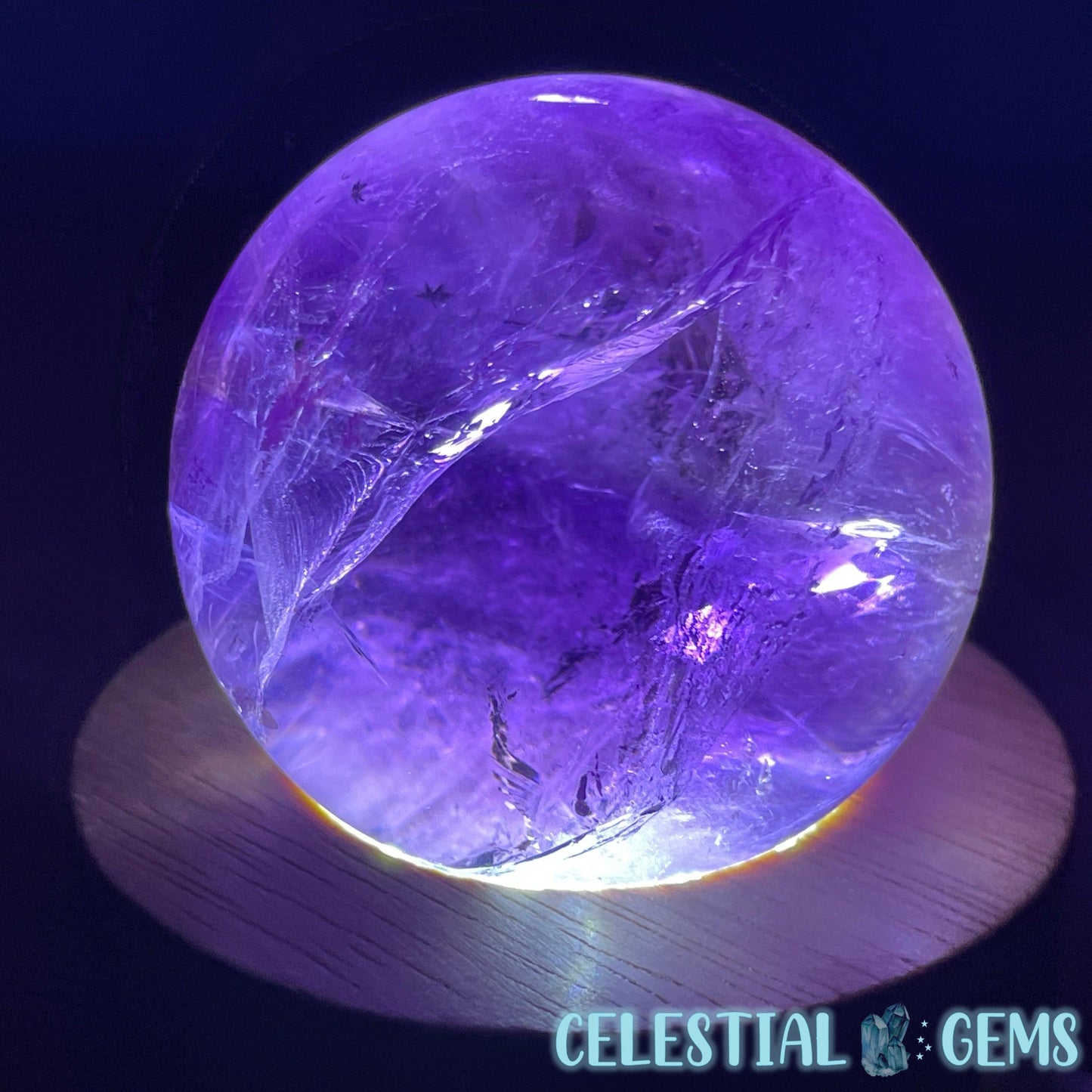 A Grade Bolivian Phantom Ametrine Medium Sphere (Video)