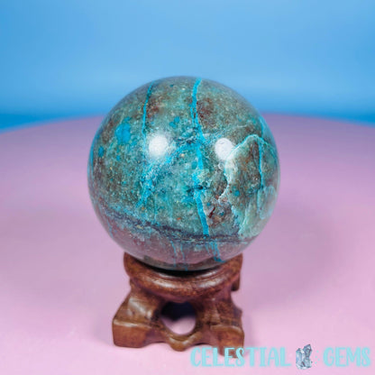 Chrysocolla + Shattuckite Medium Sphere