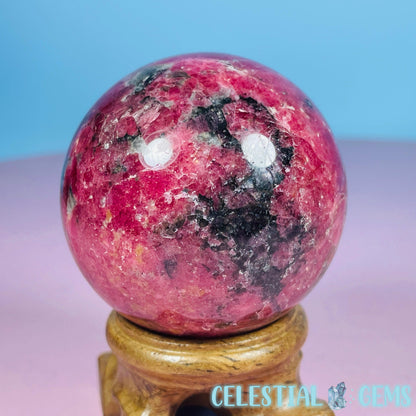 High Grade Rhodonite + Quartz Medium Sphere