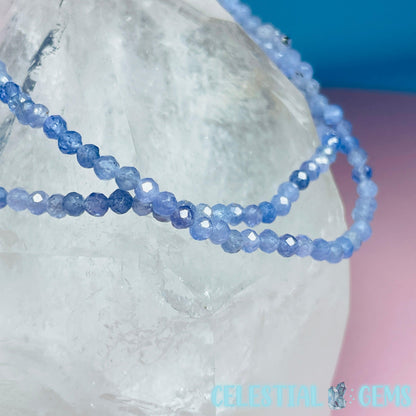 Rare Tanzanite Faceted 3mm Bracelet