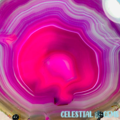 Pink Dyed Agate Large Polished Slice