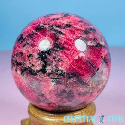 High Grade Rhodonite + Quartz Medium Sphere