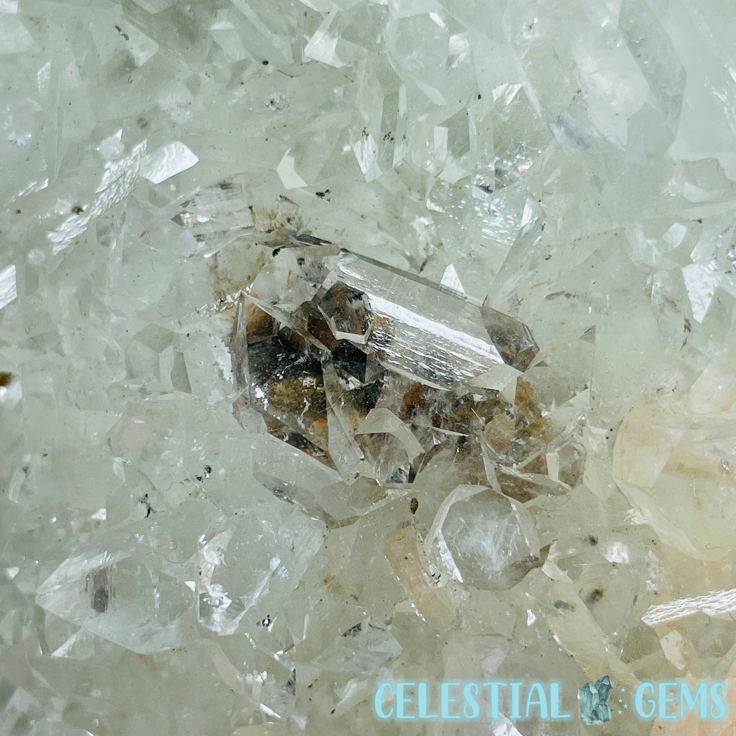 A Grade Diamond Apophyllite + Peach Stilbite + Heulandite Large Cluster