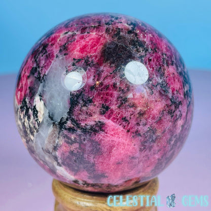 High Grade Rhodonite + Quartz Medium Sphere