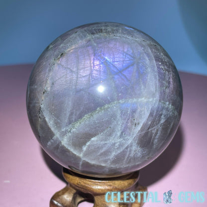 Purple Labradorite Large Sphere (Video)