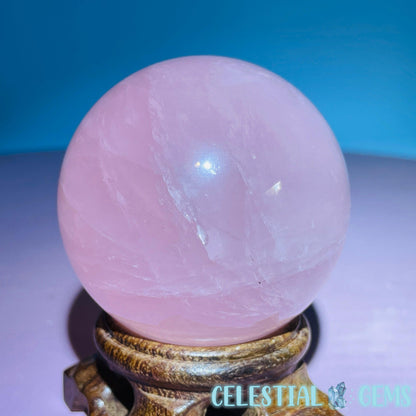 Rose Quartz Medium Sphere (Star Flash in Video!)