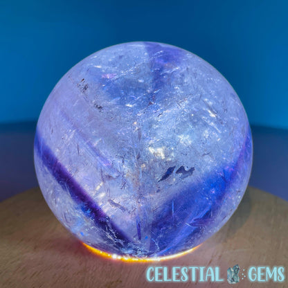 High Grade 'Trapiche' Phantom Amethyst Medium Sphere (Video)