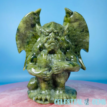Green Jade Gargoyle Large Carving