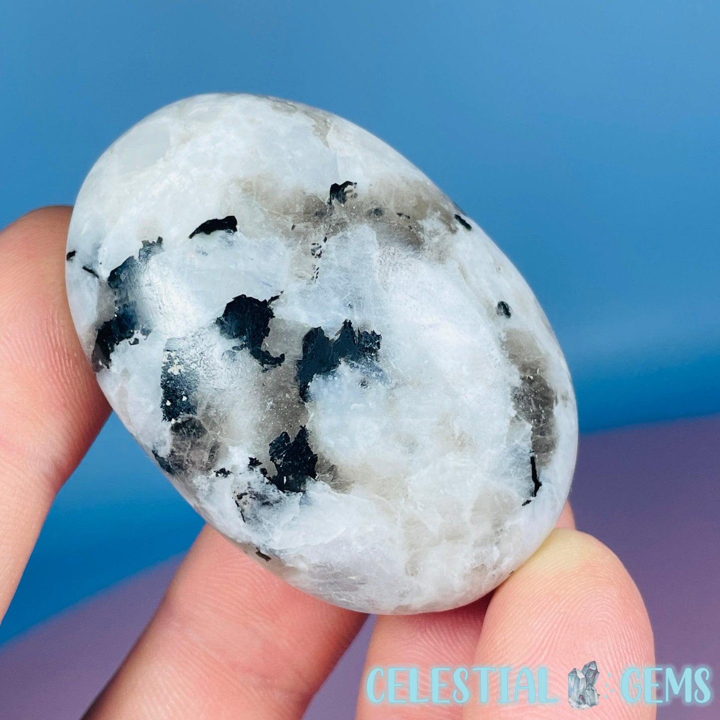 Rainbow Moonstone Palmstone (Video)