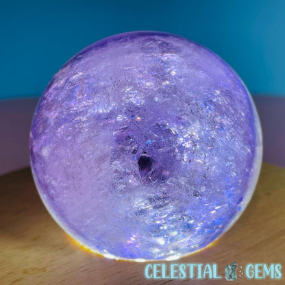 High Grade 'Trapiche' Phantom Amethyst Medium Sphere (Video)