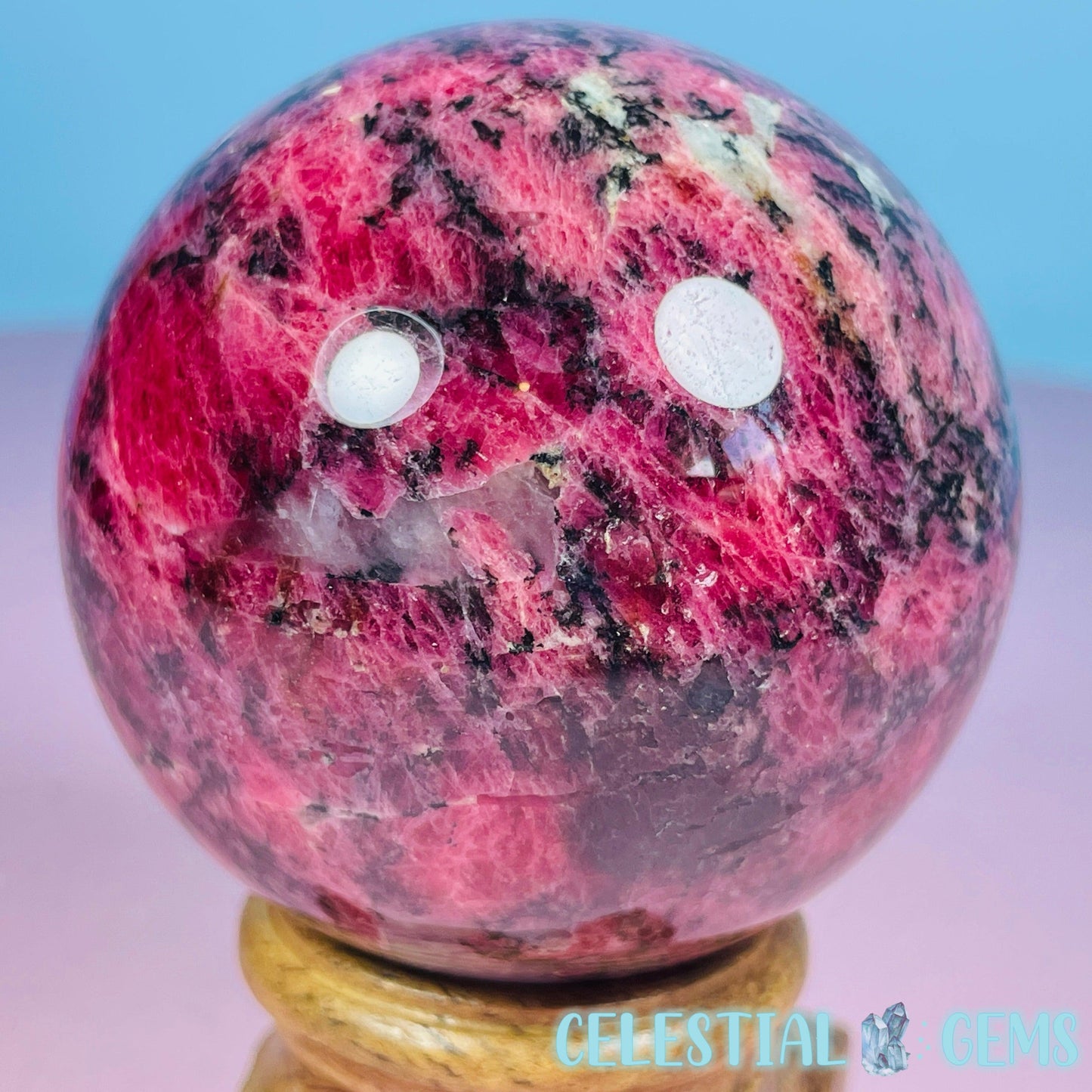 High Grade Rhodonite + Quartz Medium Sphere