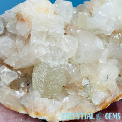 Peach Heulandite + Calcite Cluster Geode Medium Freeform