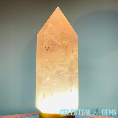High Grade Rose Quartz Large Chunky Tower (Video)