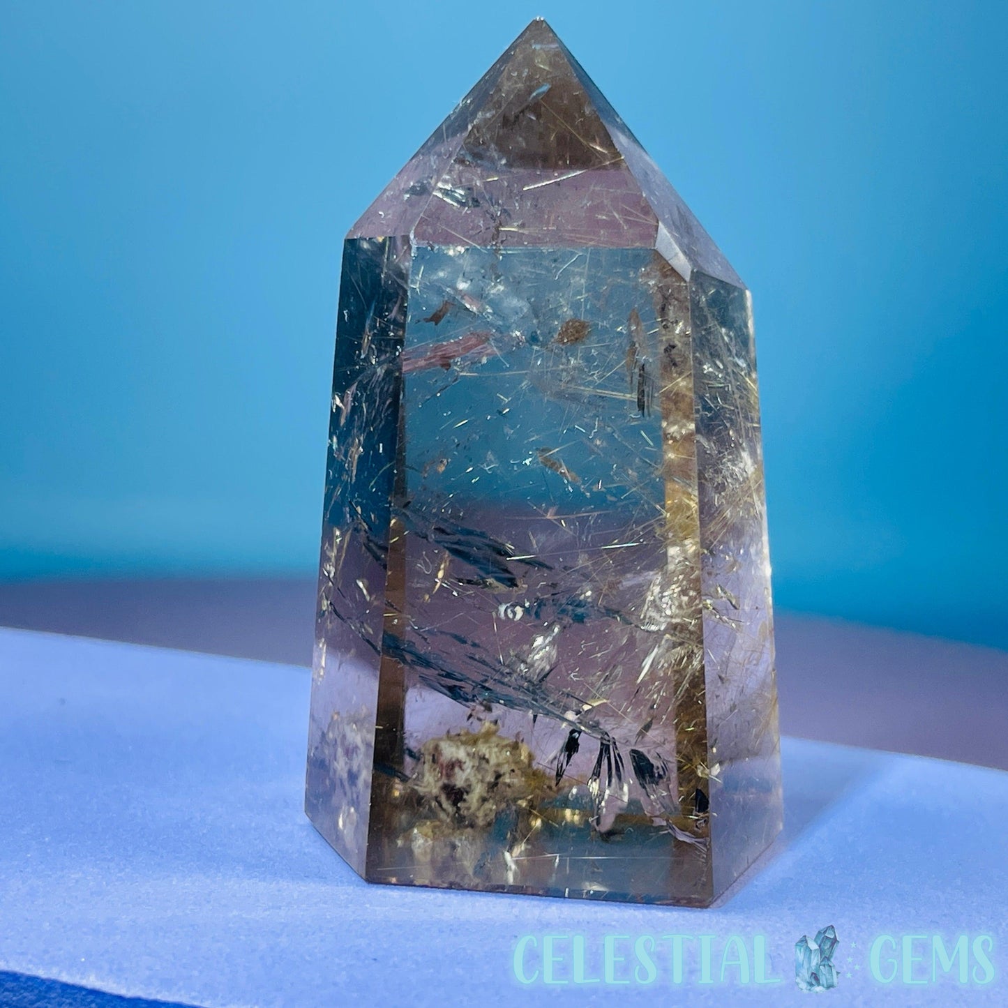 Rutilated Smoky Quartz Small Tower