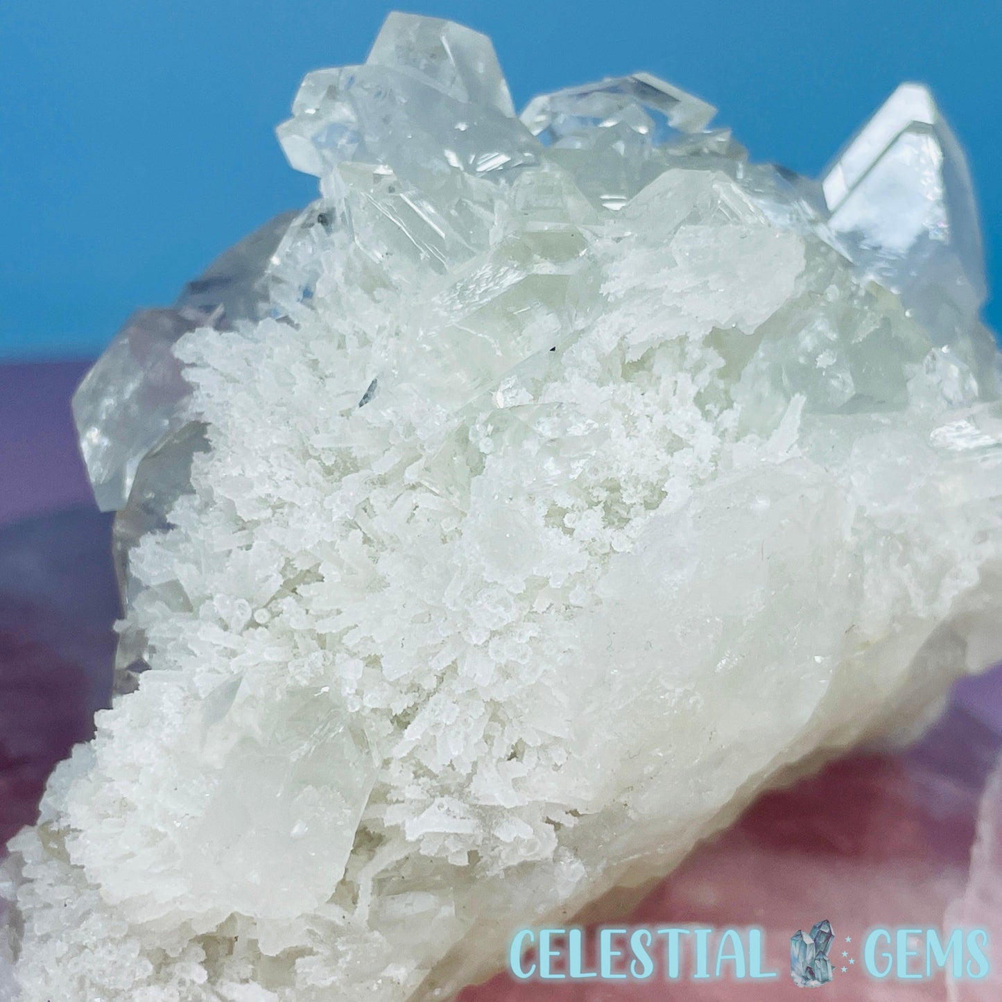 A Grade Diamond Apophyllite + White Chalcedony Medium Cluster