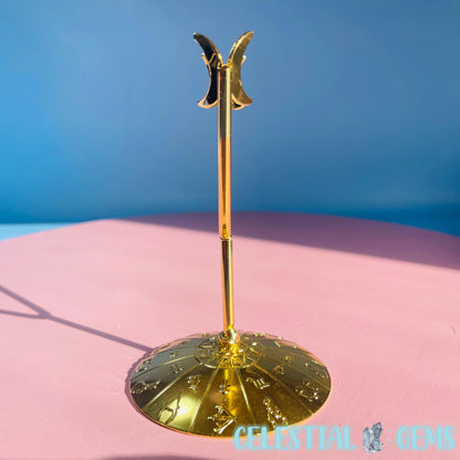 Diamond Crystal Zodiac Display Stand - Gold Metal