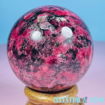 High Grade Rhodonite + Quartz Medium Sphere