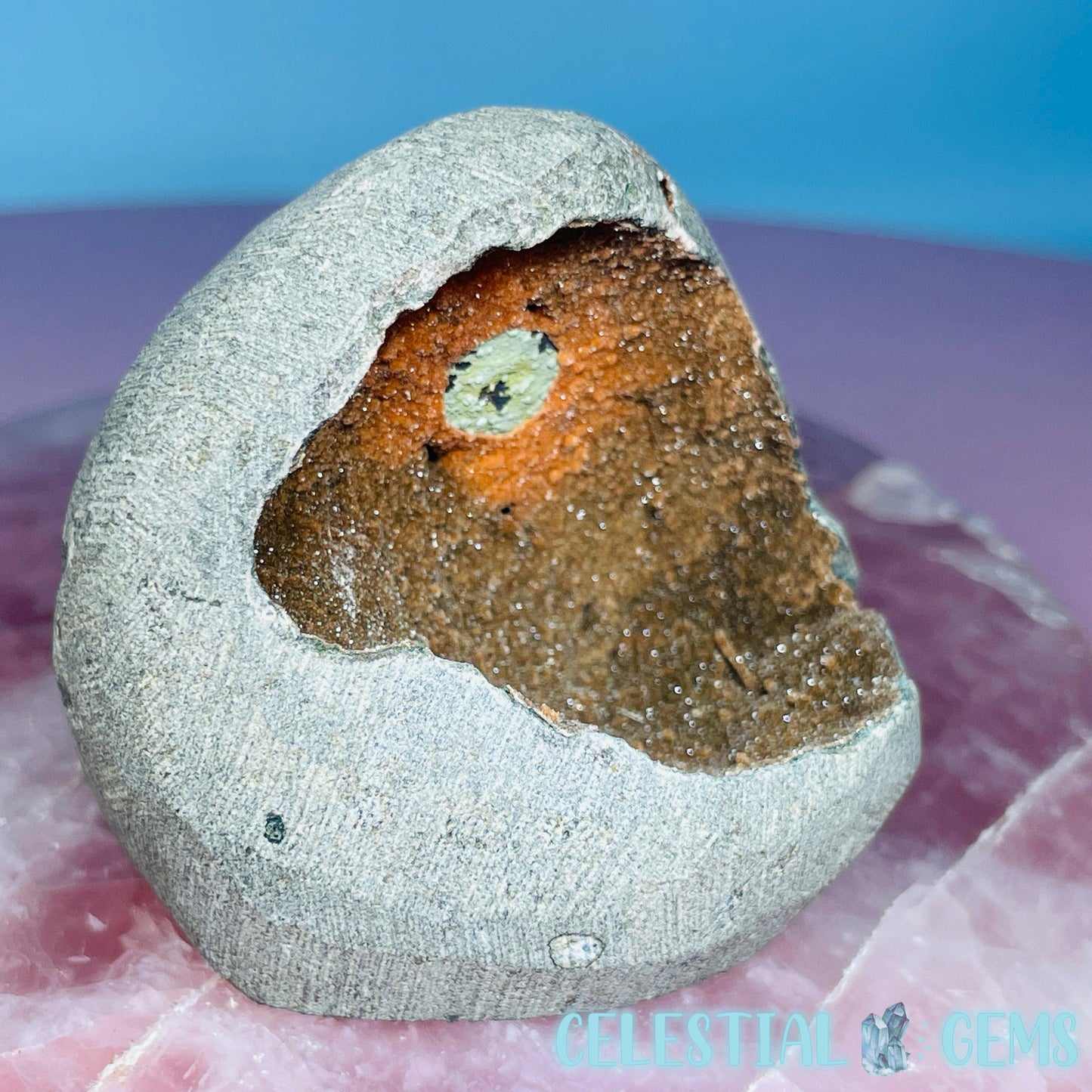 Mixed Zeolite Druzy Geode Small Standing Freeform