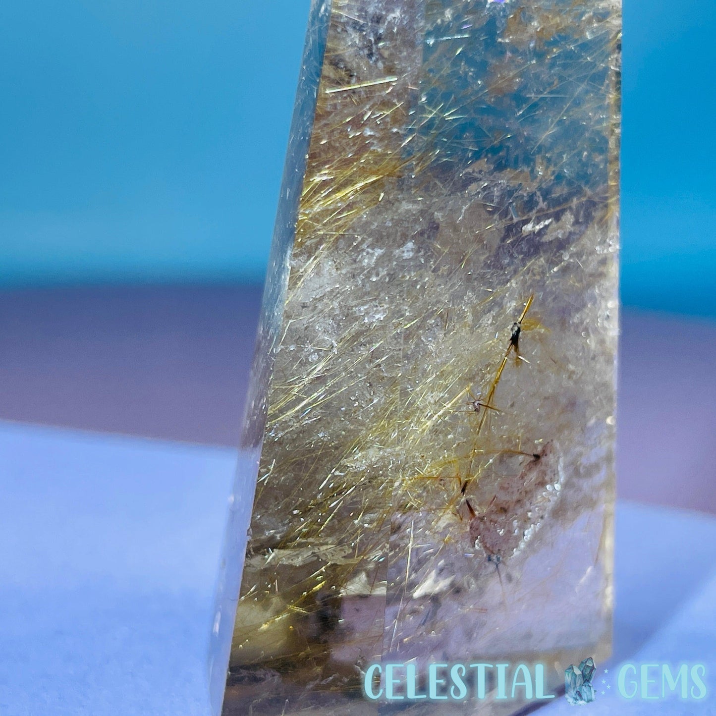 Rutilated Smoky Quartz Small Tower