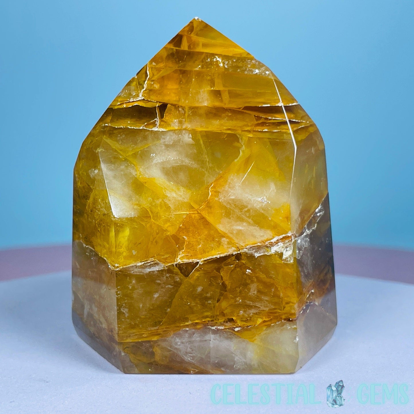 High Grade Golden Healer Quartz Chunky Small Tower