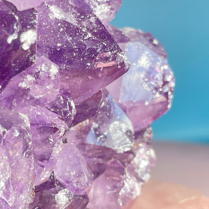 Dark Amethyst Medium Standing Cluster (Video)