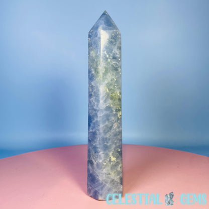 Dark Blue Calcite Large Tower