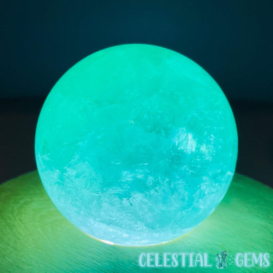 Green Fluorite Medium Sphere (UV Reactive)