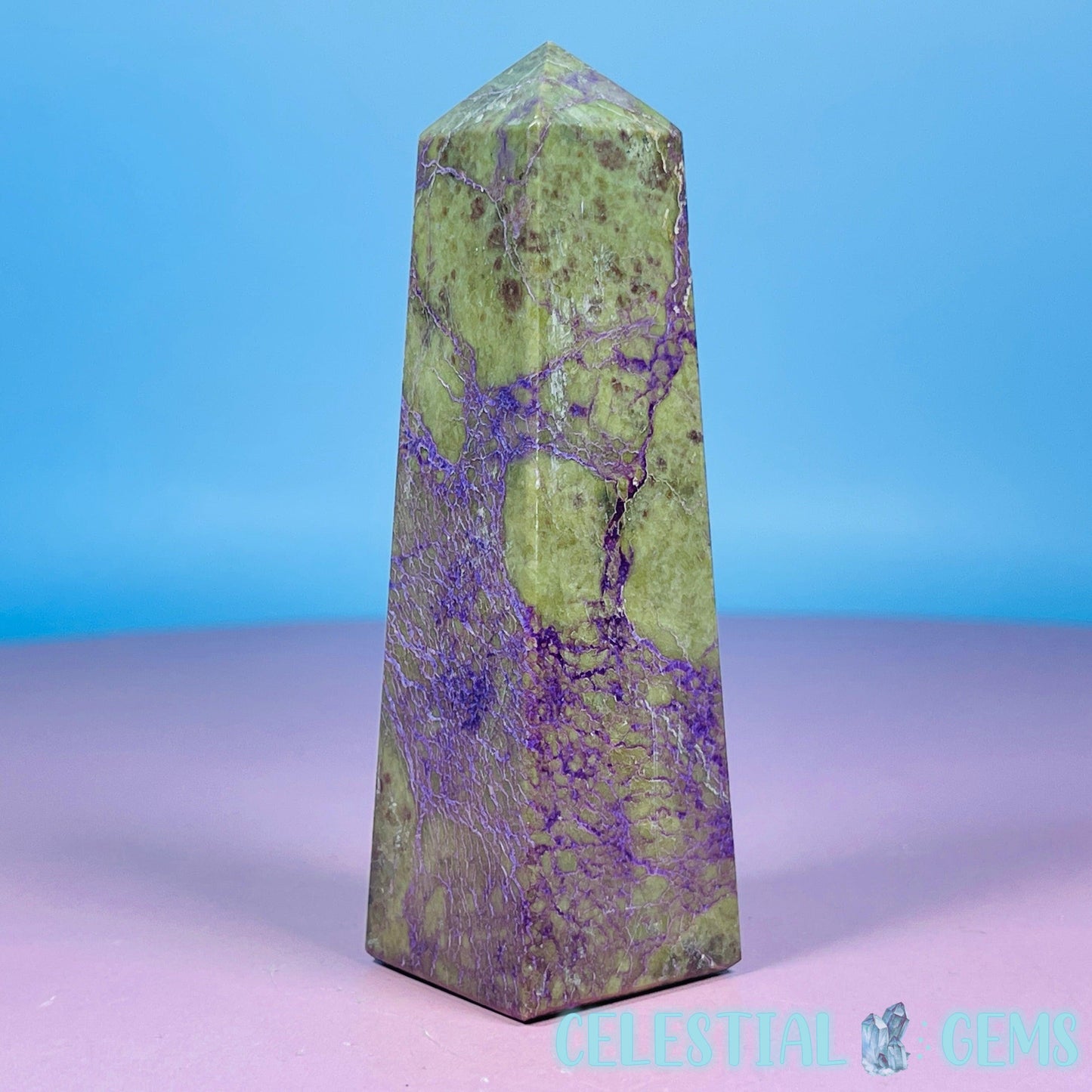 Atlantisite (Stichtite + Serpentine) Obelisk Small Tower