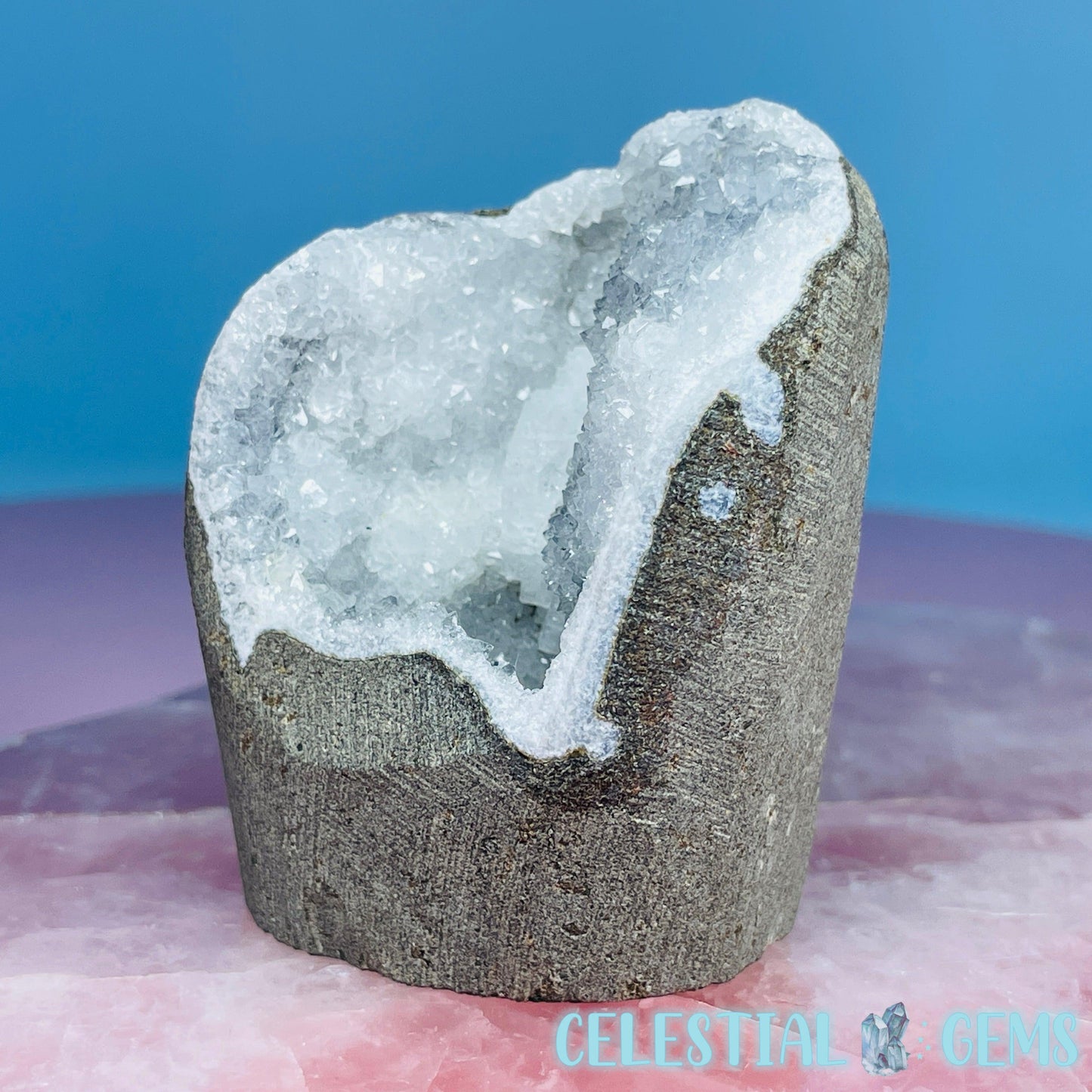 Mixed Zeolite Druzy Geode Medium Standing Freeform