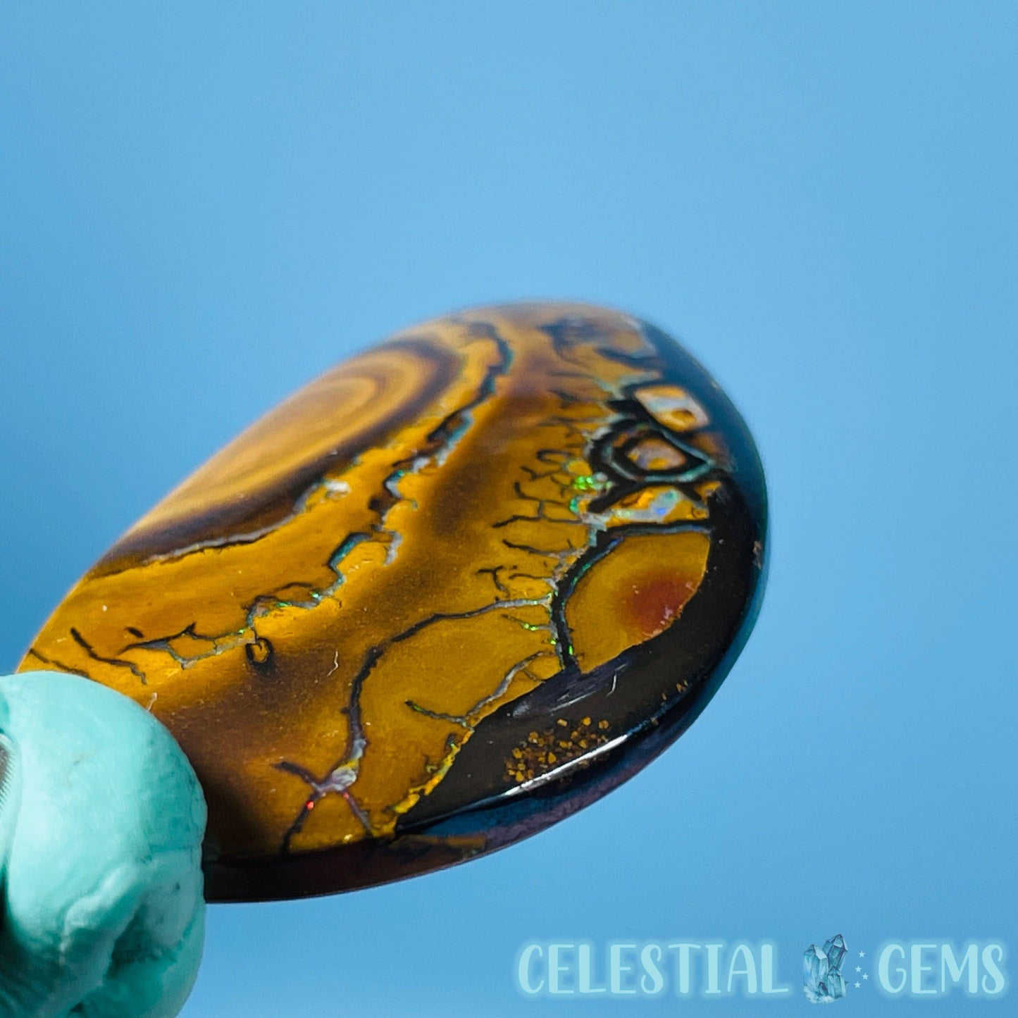 Australian Yowah Boulder Opal Cabochon (Video)