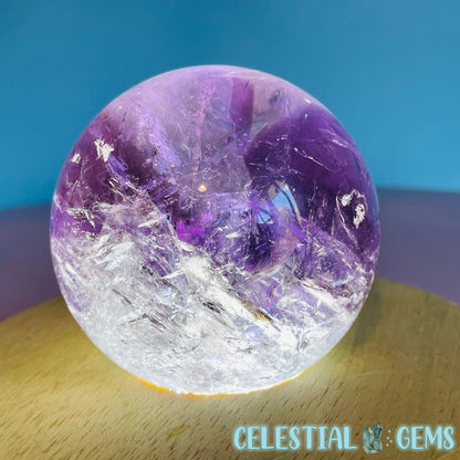 High Grade 'Trapiche' Phantom Amethyst Medium Sphere (Video)