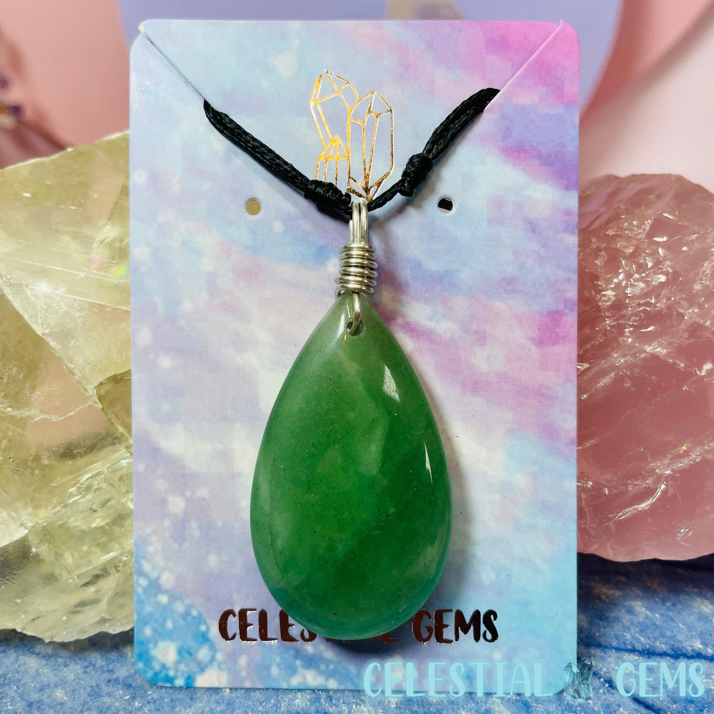 Green Aventurine Tear Drop Necklace