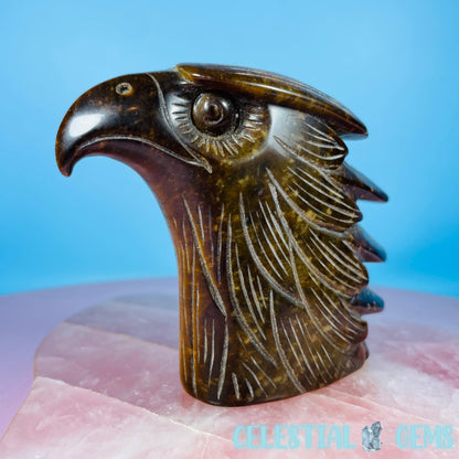 Tigers Eye Eagle Bird Medium Carving (Video)