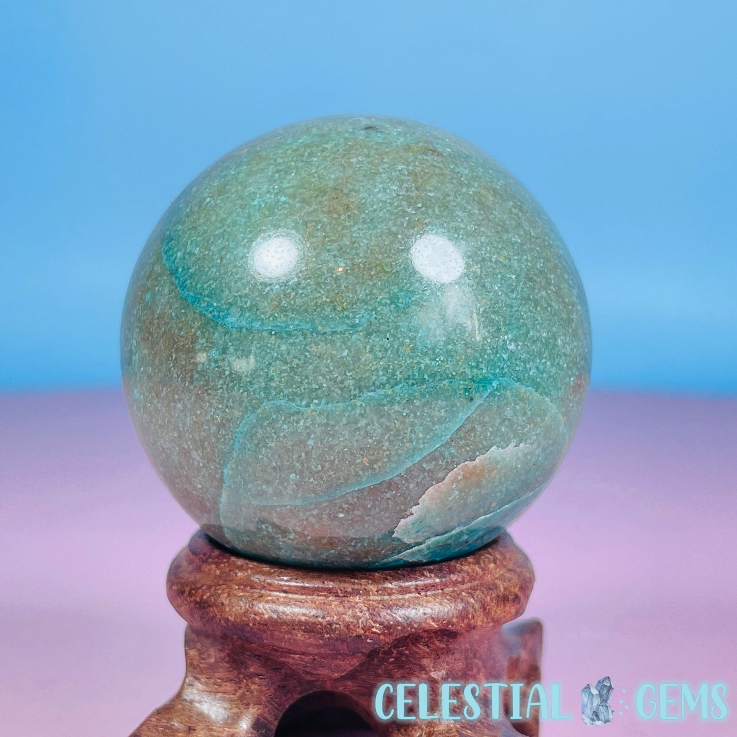 Chrysocolla + Shattuckite Medium Sphere