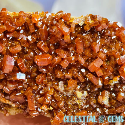 Vanadinite Medium Cluster Specimen B (VIDEO)