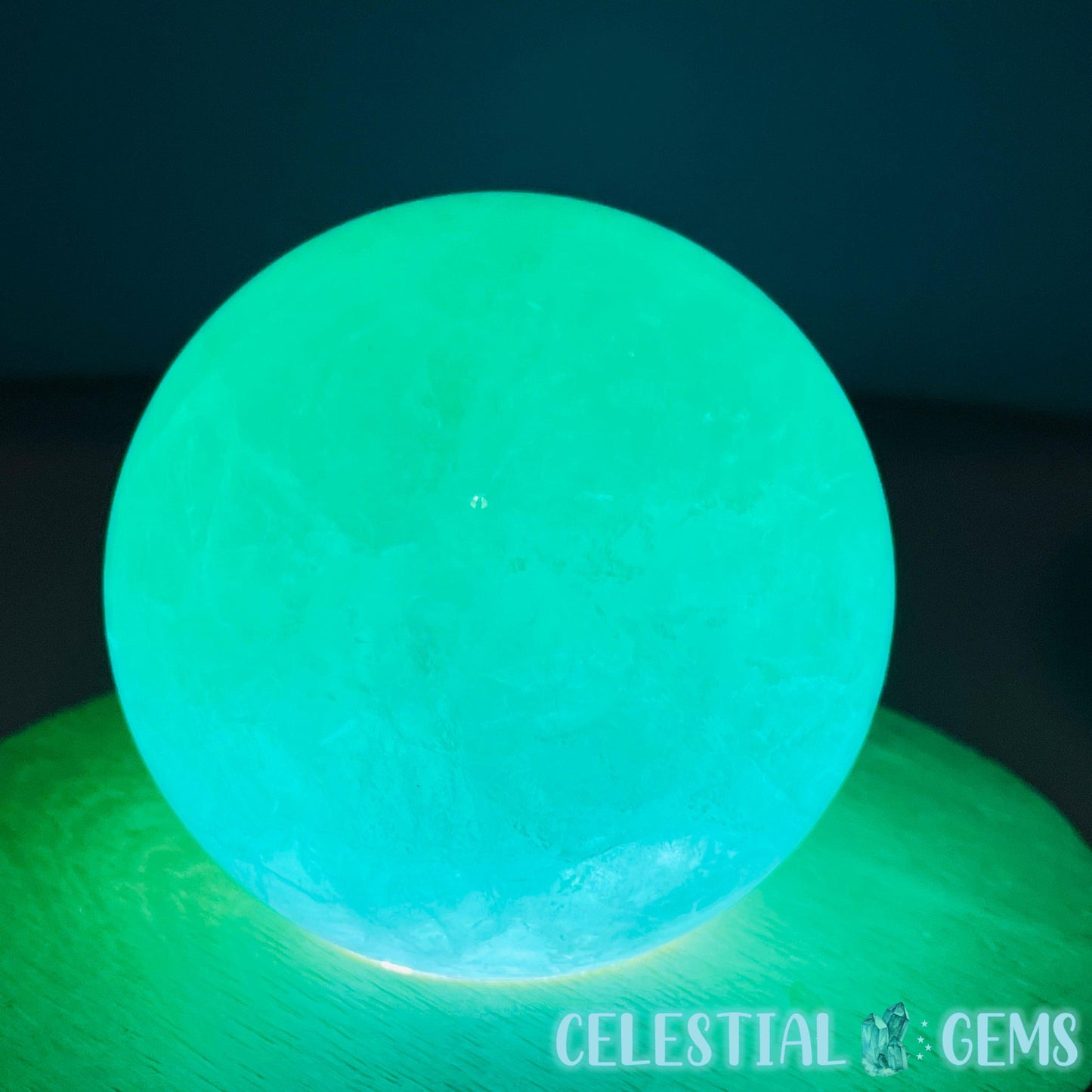 Green Fluorite Medium Sphere (UV Reactive)