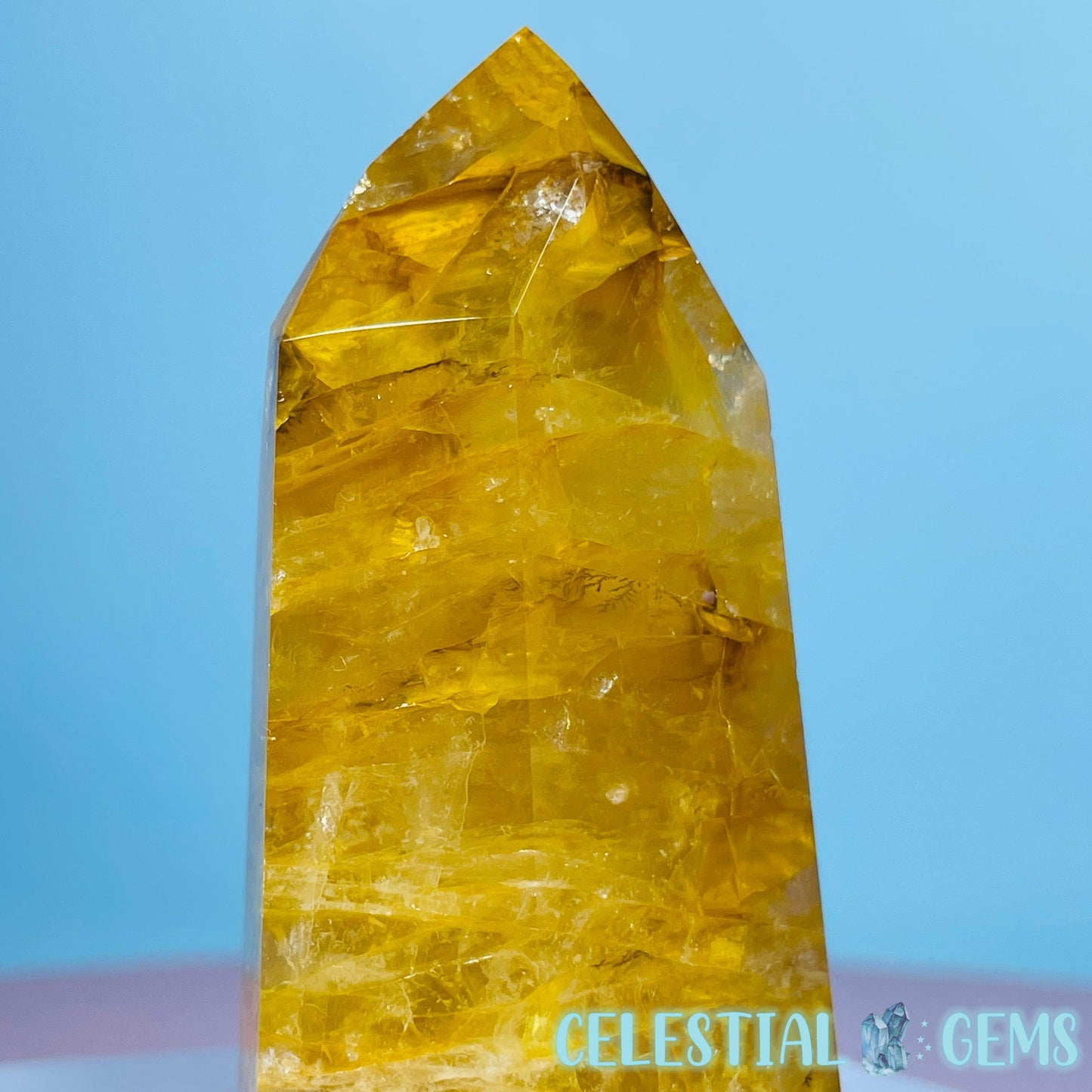 High Grade Golden Healer Quartz Chunky Small Tower