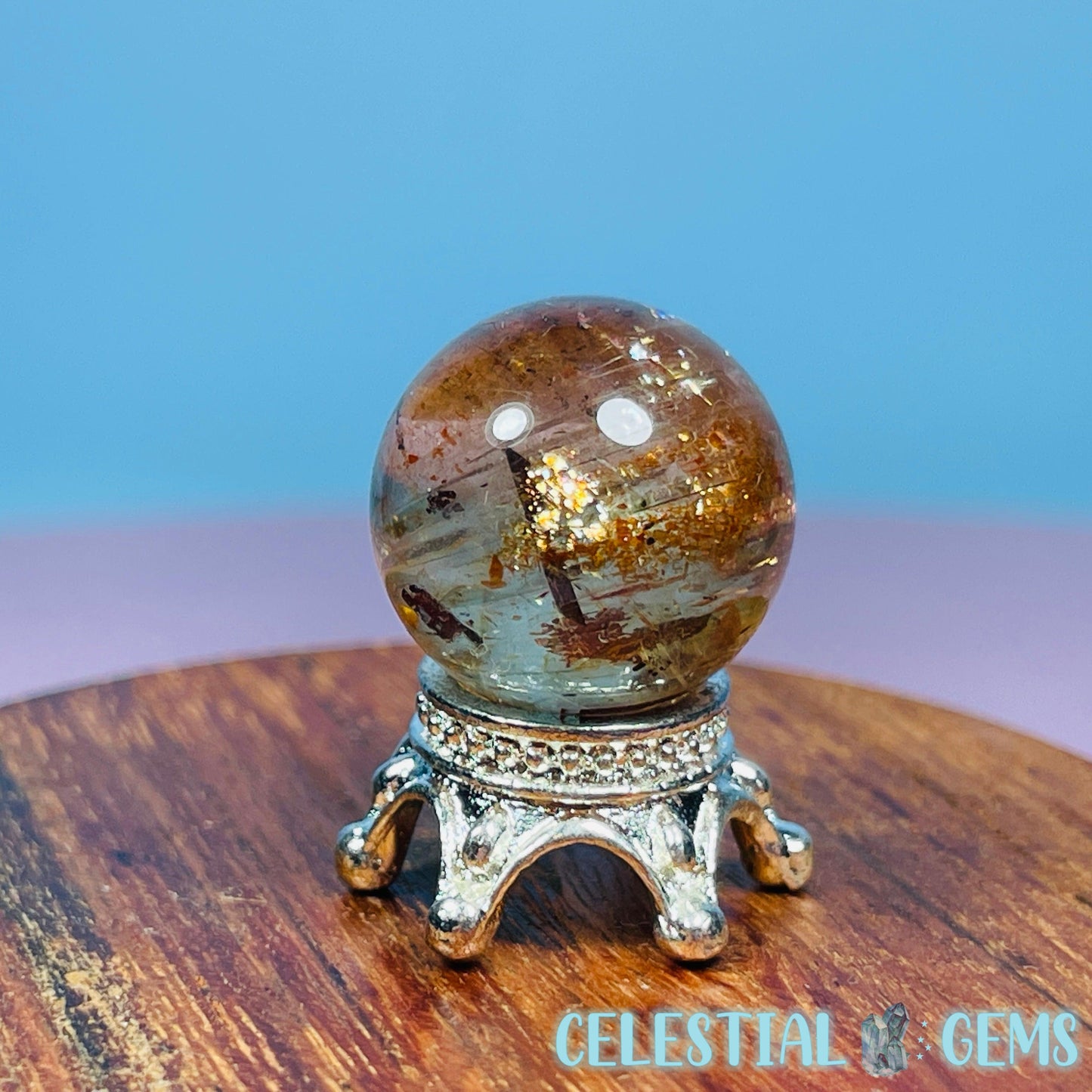 AAA Grade RARE Green Oligoclase + Arusha Sunstone Polished Mini Sphere (Video)