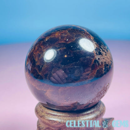 Asteriated Almandine 'Star Flash' Garnet Medium Sphere (Video)