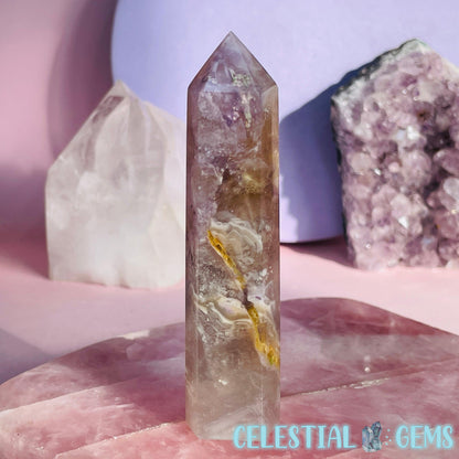 Phantom Purple + Yellow Fluorite Small Tower